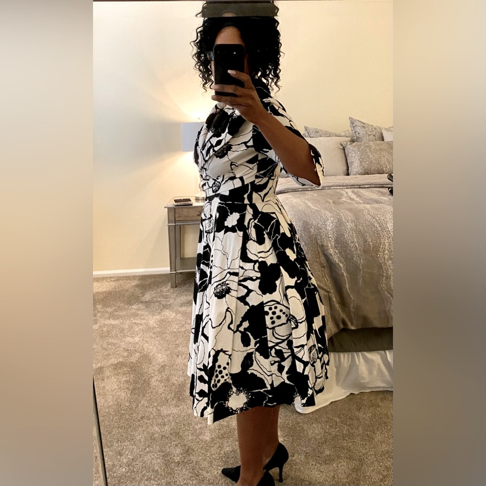 Donna Ricco 50’s Floral Midi Length Rockabilly Cocktail Dress (fits like a 6)